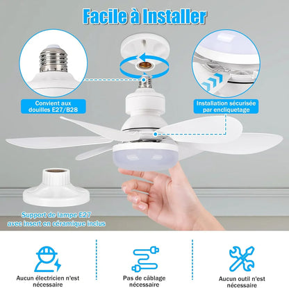 LuminAir® - Ventilateur de plafond avec Lumière LED Réglables