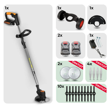 PowerHerbe® - Taille-Herbe sans fil 3 en 1 (+2 batteries GRATUITES)