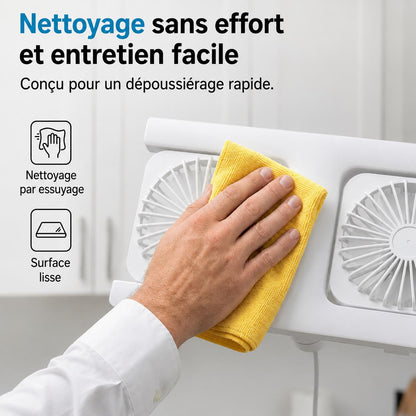 AéroLED® - Ventilateur de Plafond à Double Tête avec LED