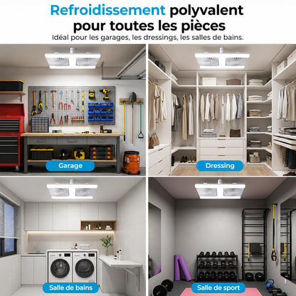 AéroLED® - Ventilateur de Plafond à Double Tête avec LED
